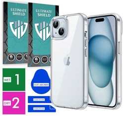 Чехол do apple iphone 14 усиленное прозрачный + pancerne стекло фото №1