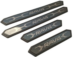 Накладки порогові планки захисні na пороги toyota rav4 od 2018 тінь сірий фото №1