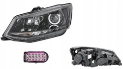 Фара лампа лівий skoda fabia 14-18 hella фото №1