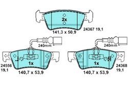 Ate тормозные колодки тормозные vw touareg 3.2 v6 7la. 7l6. фото №1