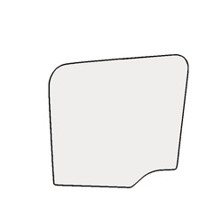 Скло бокова опускна двері daf 65/75/85 cf ліва 0208 фото №1