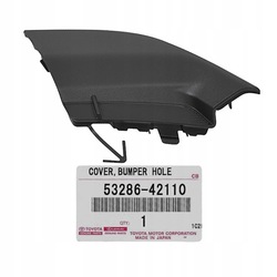 Toyota rav4 заглушка крышка защита фаркоп буксировочный перед левая 53286-42110 фото №1