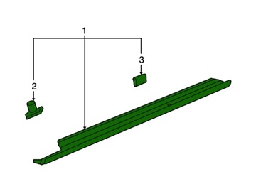 Cadillac sts 08-11r планка порогова ліва фото №1
