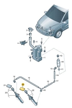 Заглушка омывателя vw tiguan левая фото №1