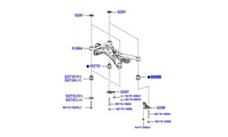 Rav4 18-25 lexus nx 21- задняя втулка рама тележка подвешивание зад задняя левая фото №1
