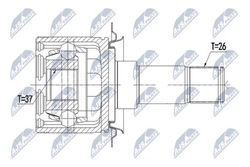 Шарніри вала привідного nty npw-me-094 фото №1