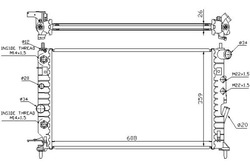 Nissens радіаторів двигуна opel vectra b 2.5/2.6 10 фото №1