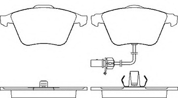 Гальмівні колодки гальмо. audi a6 01- з датчик. фото №1