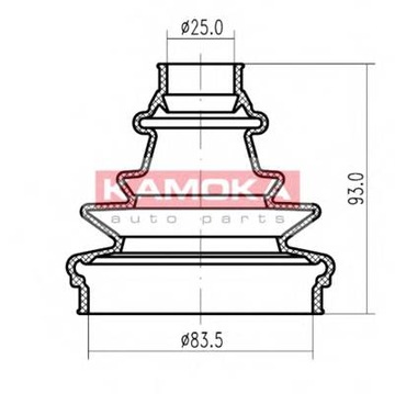 Защита шарнир zew alfa 145145 lancia lybra marea фото №1
