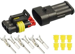 Разъём штекер superseal соединитель герметичные 3 контактные 3 pin фото №1