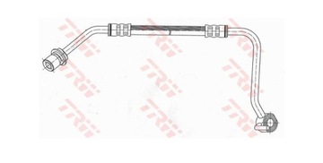 Trw шланг гальмівний elast перед l ford transit фото №1