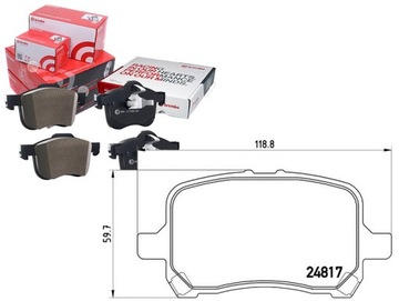 Тормозные колодки тормозные chevrolet hhr 06- перед brembo фото №1