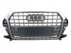 Решітка радіатора решітка audi q3 8u рестайлінг 2015 2016 2017 2018 сірий з сатинова рамка фото №1