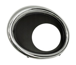 Nissan qashqai j11 13-17 маскировочная накладка рамка галоген хром левая фото №1