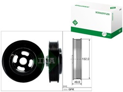 Колесо ременное вала коленчатого ford b-max c-max ii ecosport fiesta vi фото №1