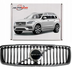Volvo xc90 2019-решітка радіатора решітка перед чорна хром + отвір na камера+ емблема фото №1
