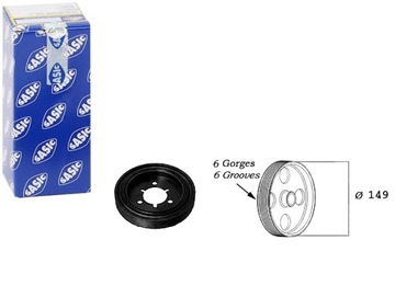 Sasic 2150015 колесо пасове, wał колінчастий фото №1