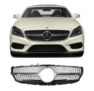 Решітка радіатора решітка mercedes cls w218 c218 14-18 amg diamond хром фото №1