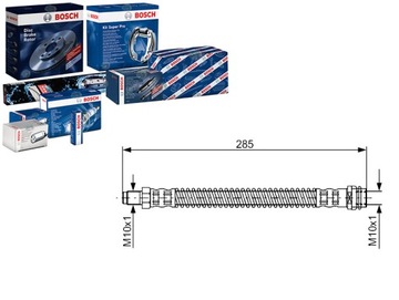 Шланг тормозной bosch 24523802553 172700b t50050 фото №1
