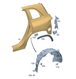 Крыло зад правый левый mercedes eqb x243 фото №1
