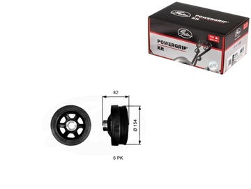 Gates tvd1139 колесо пасове, wał колінчастий фото №1