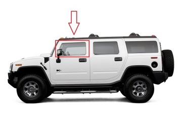 Hummer h2 03-09r стекло боковая дверь передних левых оригинал oem фото №1
