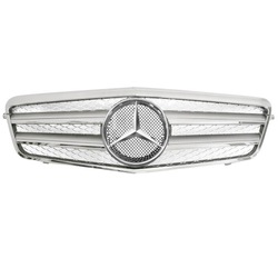 Mercedes e класс w212 2009-2013 решётка решётка радиатора хром серебряная + значок новая фото №1