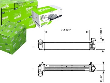 Valeo интеркулер renault megane 1,9dci/2,0tce 08- фото №1