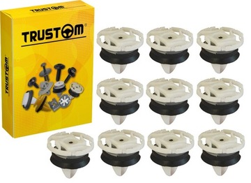 10x клипса обивка дверь renault citroen peugeot 7703077476 95508766 фото №1