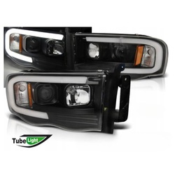 Фари dodge ram 02-06r led трубка light чорний фото №1