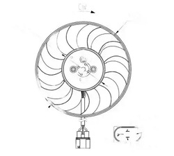Вентилятор радиатор 400w 47970 nrf audi a3 q3 фото №1