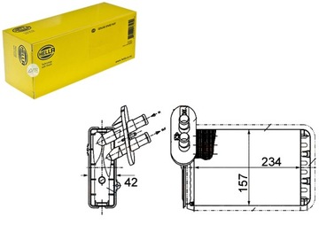 Отопитель vw sharan 96- hella фото №1