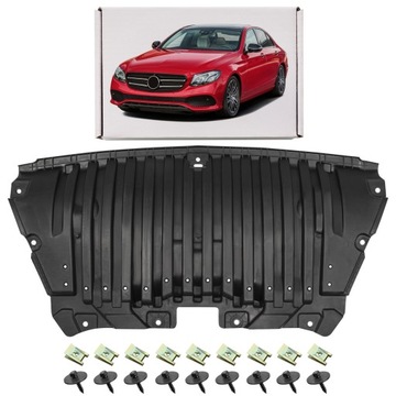 Mercedes e-class w213 16-20 защита передней бампера a2135200000 + болты фото №1