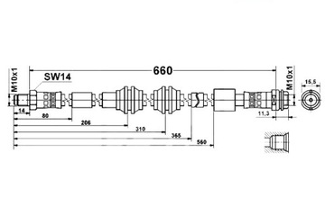 Ate шланг тормозной mercedes gle 320 4-matic 16 фото №1