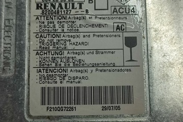 Модуль подушка безпеки renault megane ii bm0/1_, cm0/1_ 8200481127 2006 фото №1