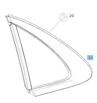 Стекло задних дверь левых s класс w222 a222 670 01 12 фото №1