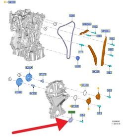 Натяжитель распределительный вал 1.0 eb ford fiesta puma focus 18- 2207964 _ h6bg-6l266-aa фото №1