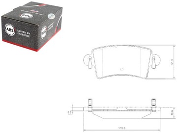 Тормозные колодки тормозные renault master 00- зад a.b.s. фото №1