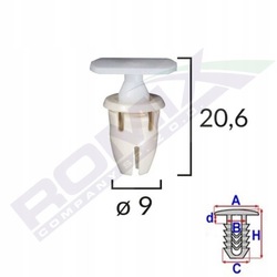 Кліпса кронштейни порога планки mercedes w210 x10szt фото №1