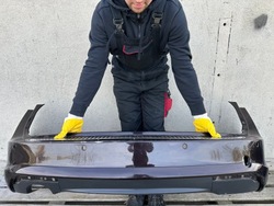 Бампер зад задній opel insignia i 1 a 2008- універсал opc line + спойлер хром фото №1