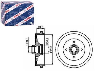 Барабаны тормозные 2szt. зад audi 80 b1 80 b2 seat cordoba ibiza ii фото №1