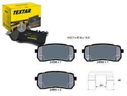 Textar тормозные колодки ham. kia зад carnival 05-/ix55 08-/h фото №1