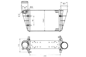 Nrf інтеркулер vw a4 passat 1,9tdi 95- фото №1