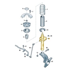 Амортизатор переднее пневматический skoda kodiaq oe: 5qf413032b фото №1
