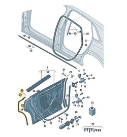 Прокладка дверь зад наружная левая audi q8 sq8 rsq8 оригинал od aso фото №1