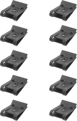 10x пластини застібки монтажні do підкрилки бампера захисні накладки універсальні 14x21 фото №1