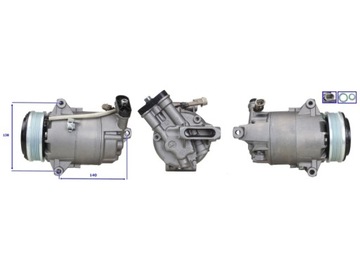 Компресор кондиціонера do daewoo leganza 2.0 2.2 фото №1
