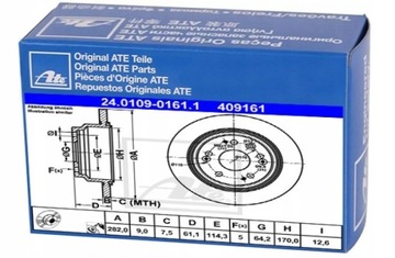 Диски тормозные зад ate do honda odyssey фото №1