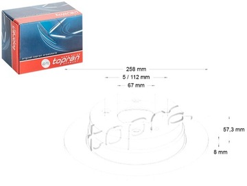 Диски тормозные 2szt. зад mercedes a-class w169all models 04- 258x8 фото №1