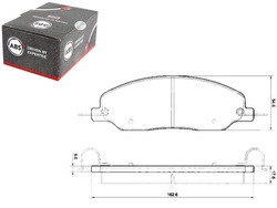 Гальмівні колодки гальмівні ford mustang 05- перед a.b.s. фото №1